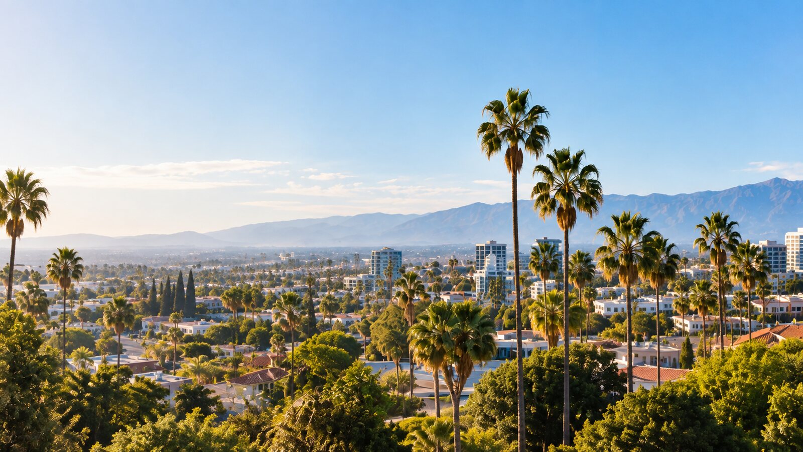 Santa Ana neighborhoods and palm-lined streets